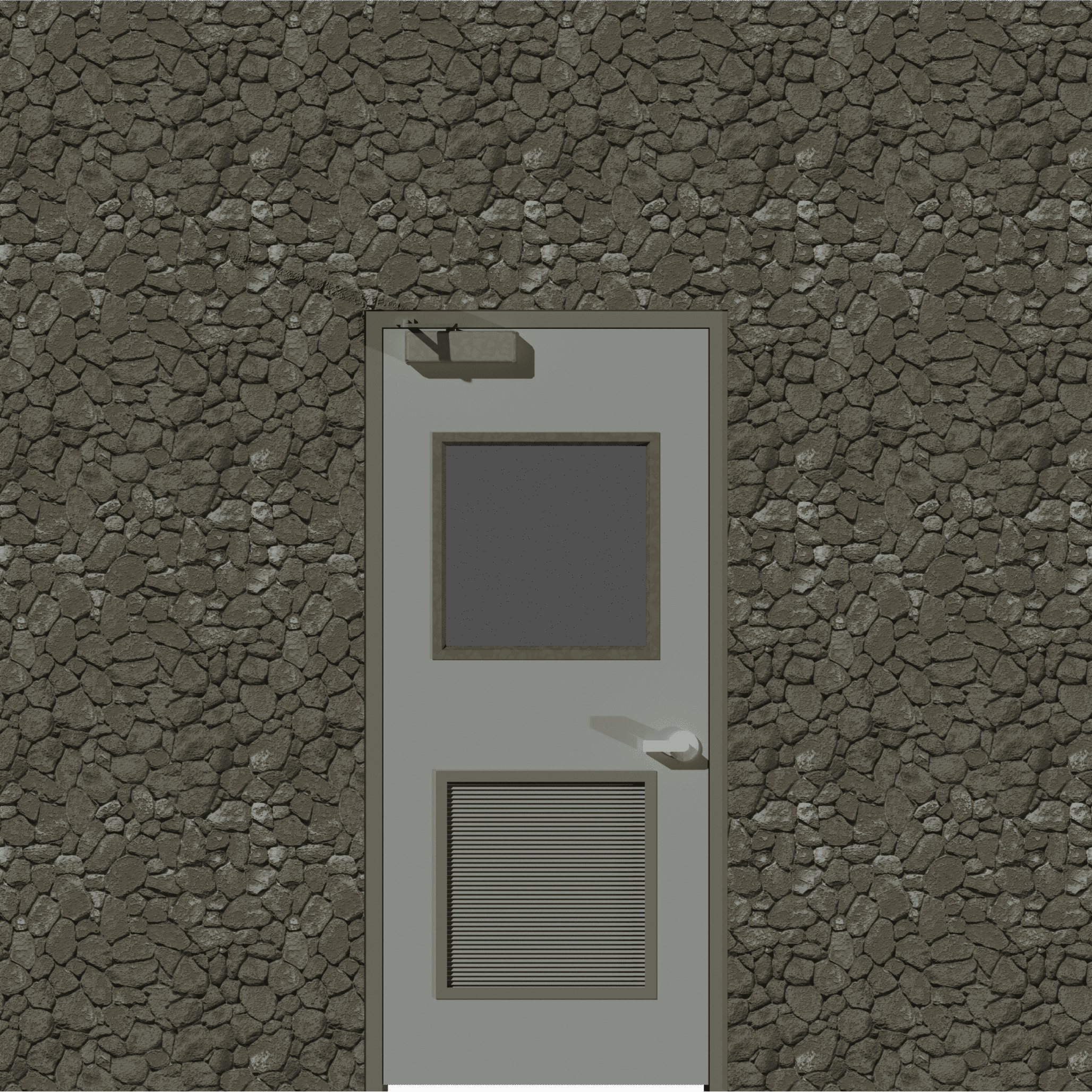 Lite over Louver Hollow Metal Door