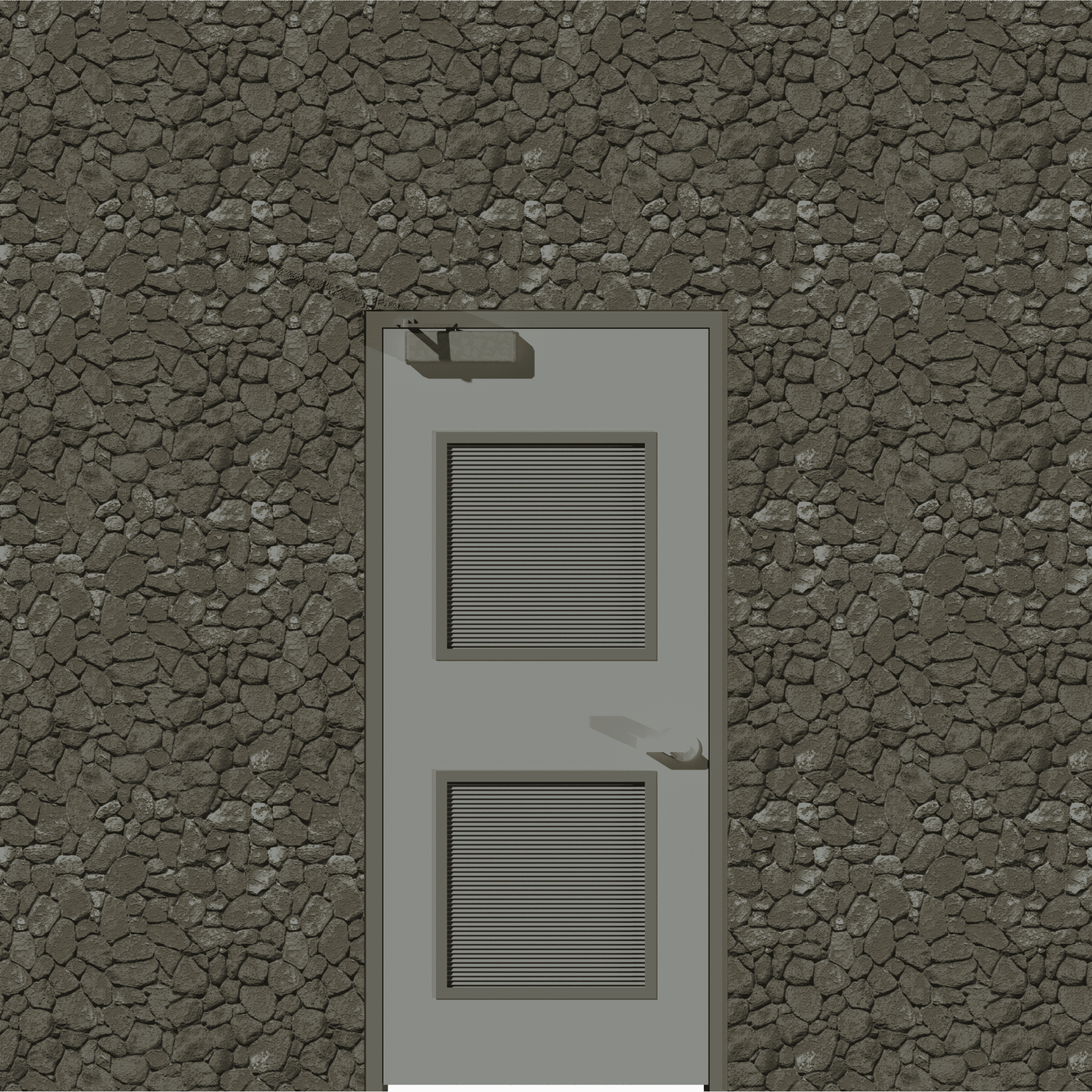 Top Bottom Louver Hollow Metal Door