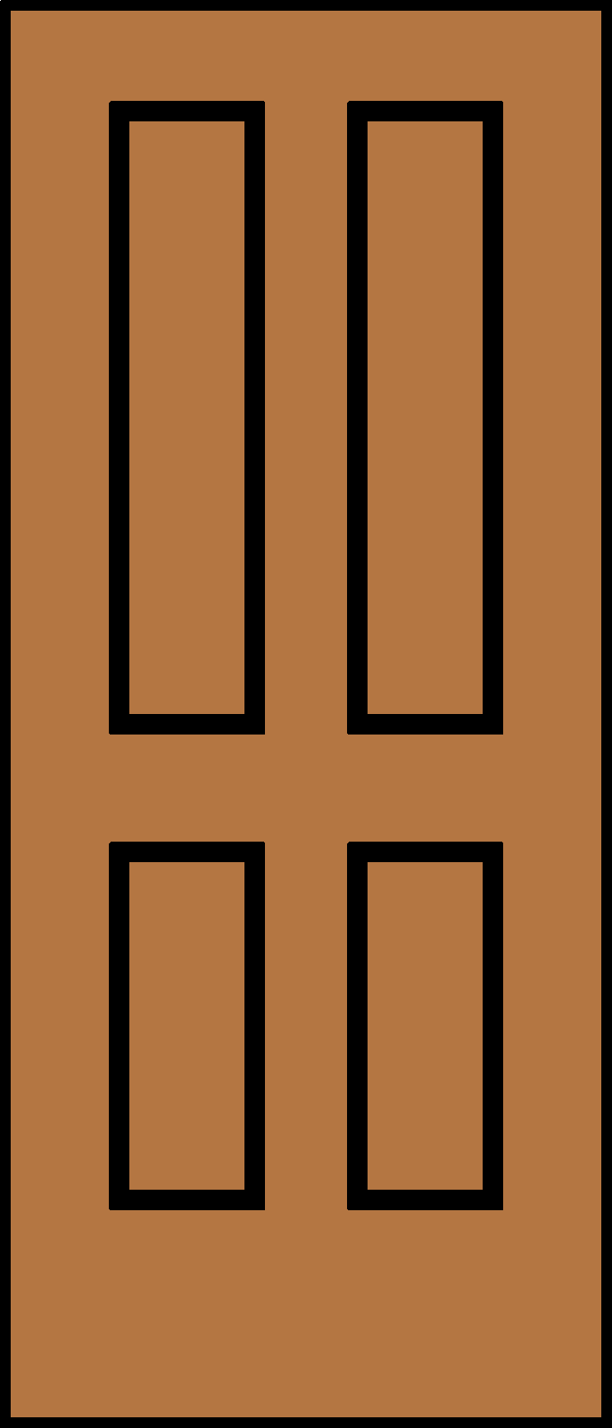 4 Panel Wood Door