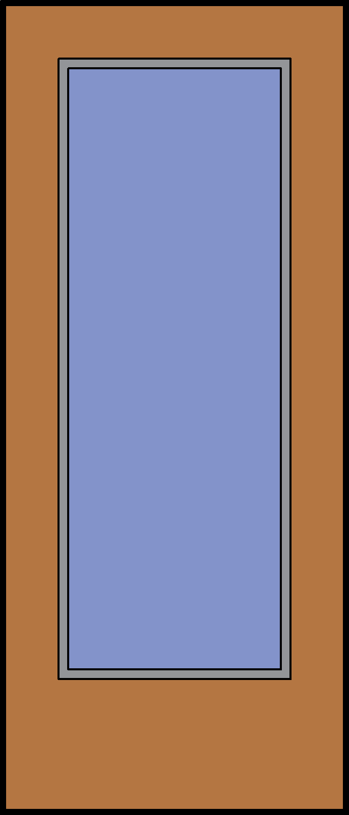 Full Glass Wood Door