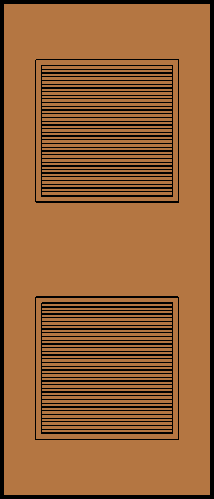 Double Louver Wood Door