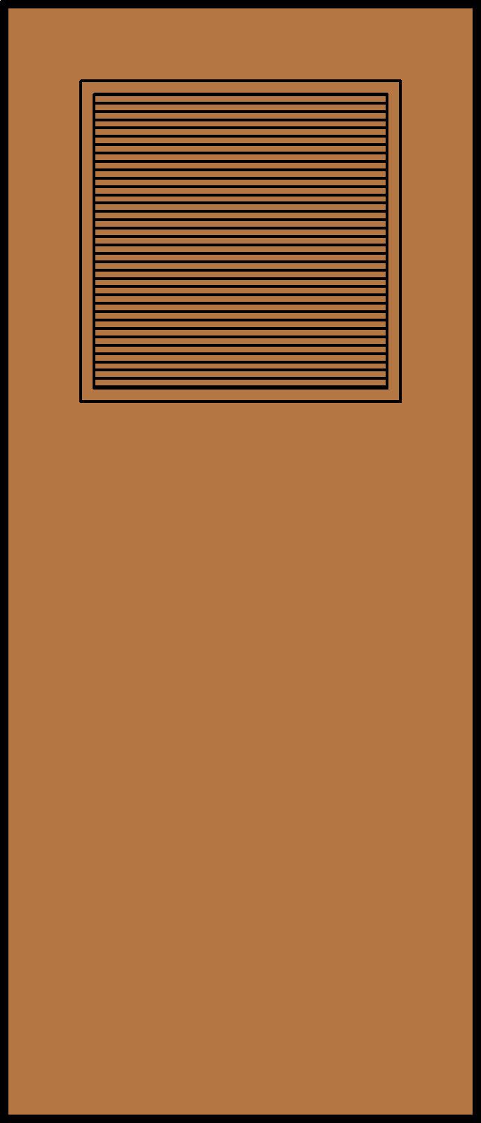 Louver Top Wood Door